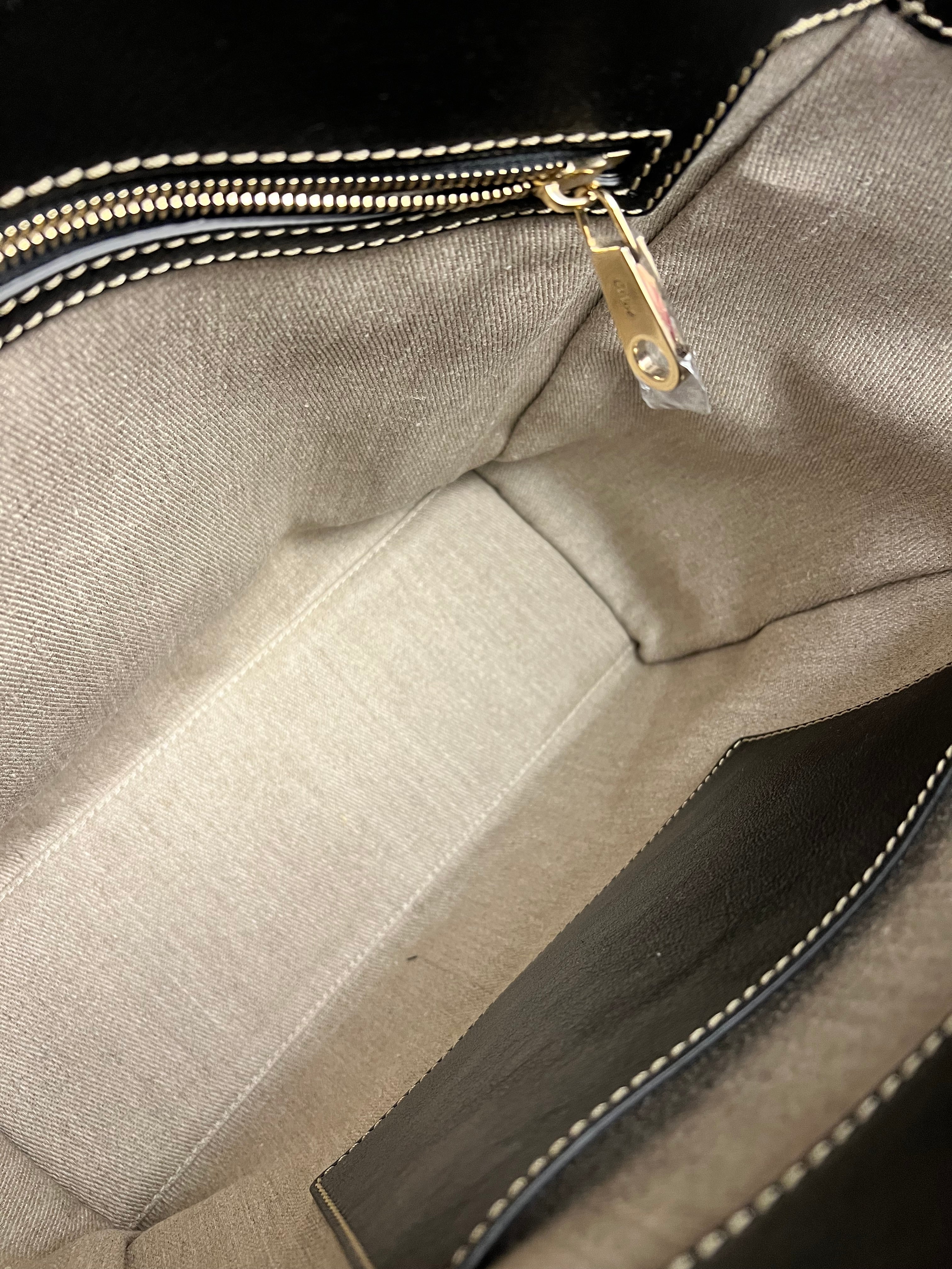 Chloe Edith Black Leather Tote Bag