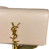 Saint Laurent Smooth Calfskin Monogram Kate Tassel Chain Pink