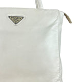 Prada Leather Tote Bag Beige/Ivory