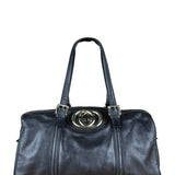 Gucci Britt Leather Boston Bag