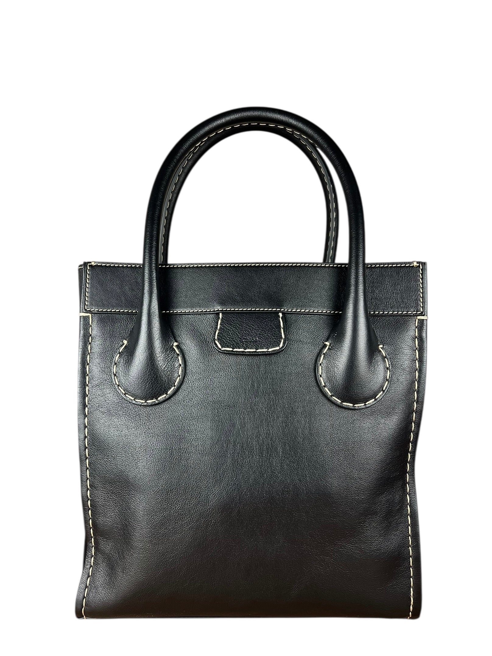 Chloe Edith Black Leather Tote Bag