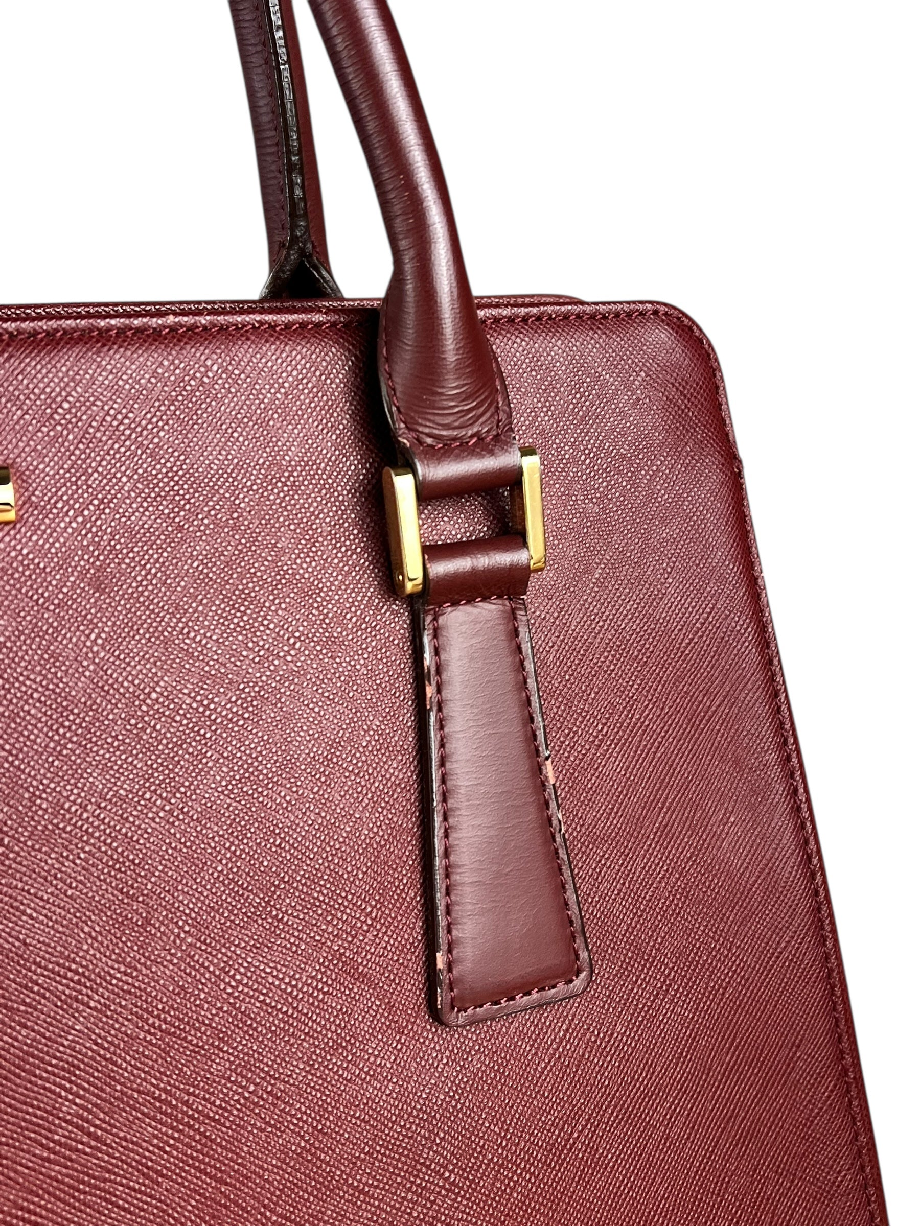 Burberry Vintage Leather Burgundy Handbag