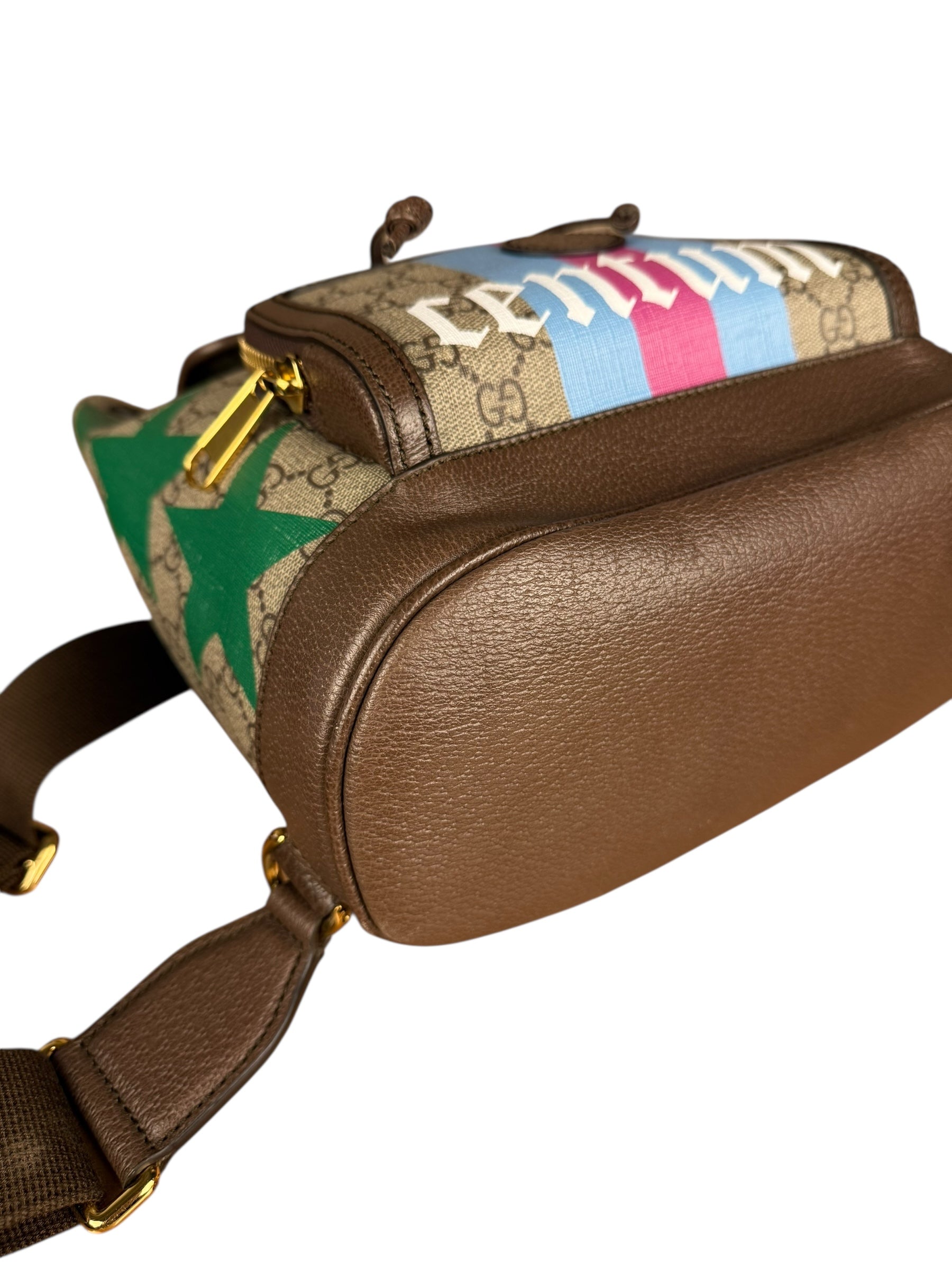 Gucci GG Equestrian Coated Canvas Backpack