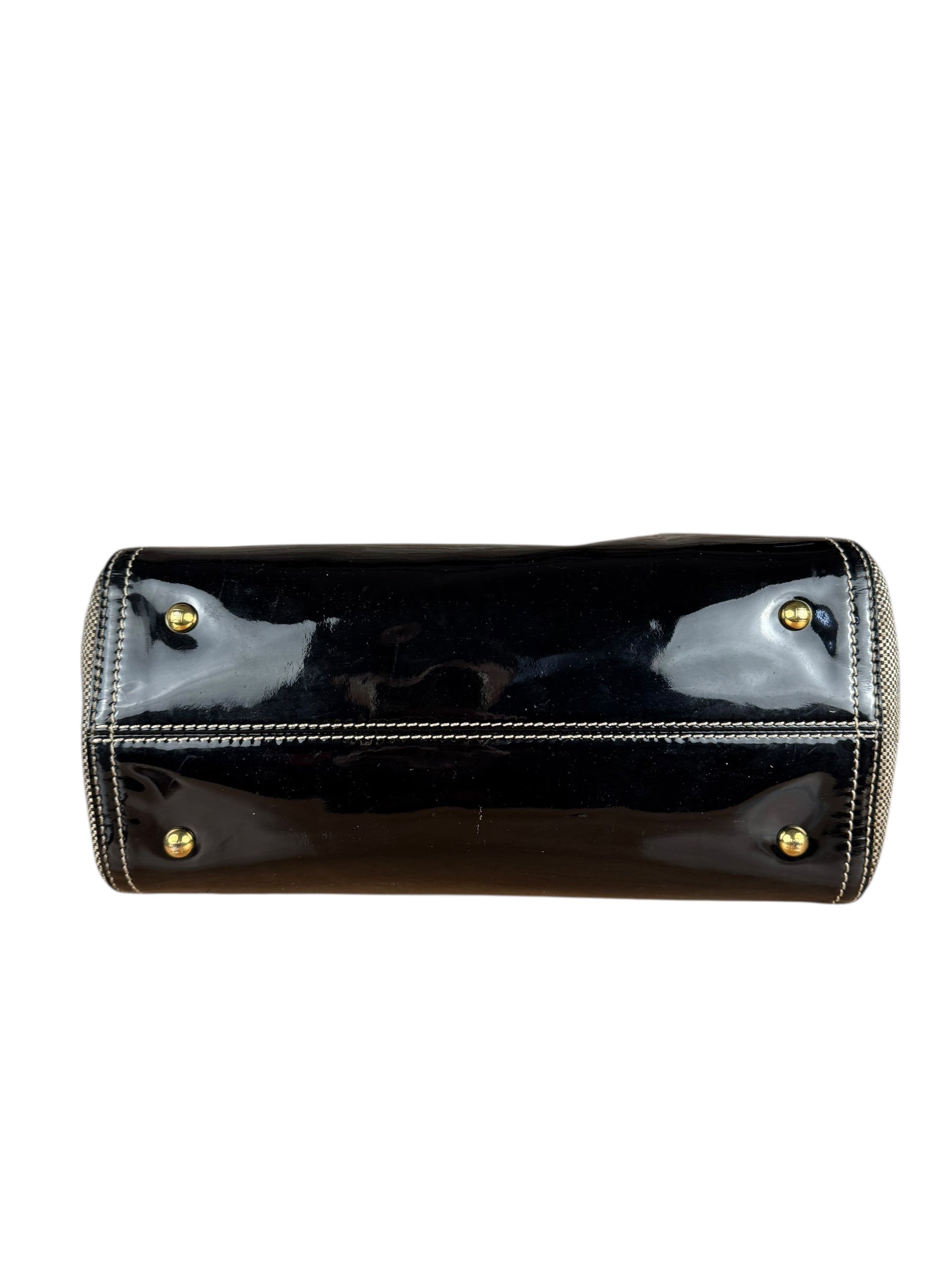 Fendi vintage Chameleon Black Patent Leather Handbag
