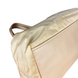 Prada Beige Nylon/Leather Shoulder Bag