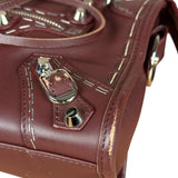 Balenciaga Burgundy Mini City Bag