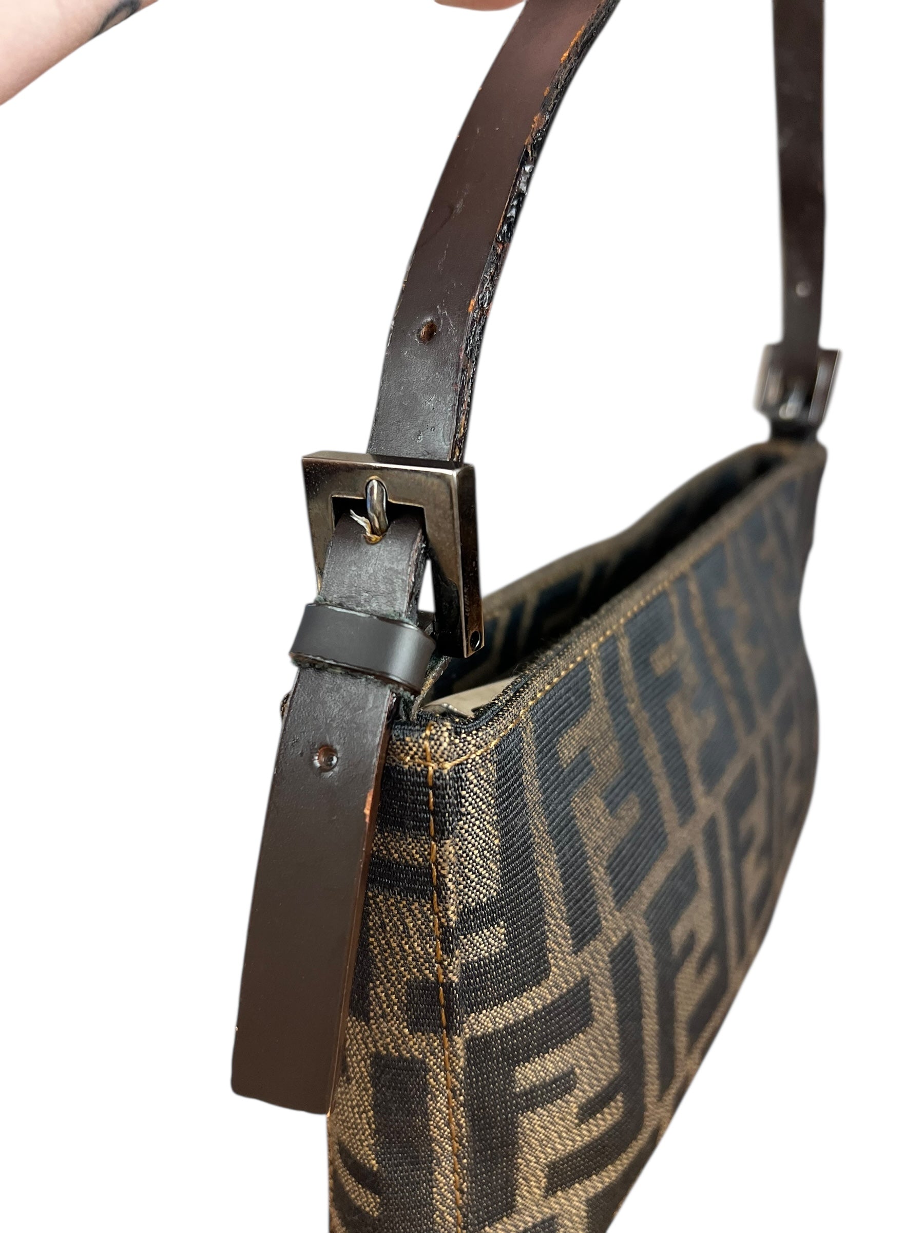 Fendi Vintage Zucca Pochette Shoulder Bag