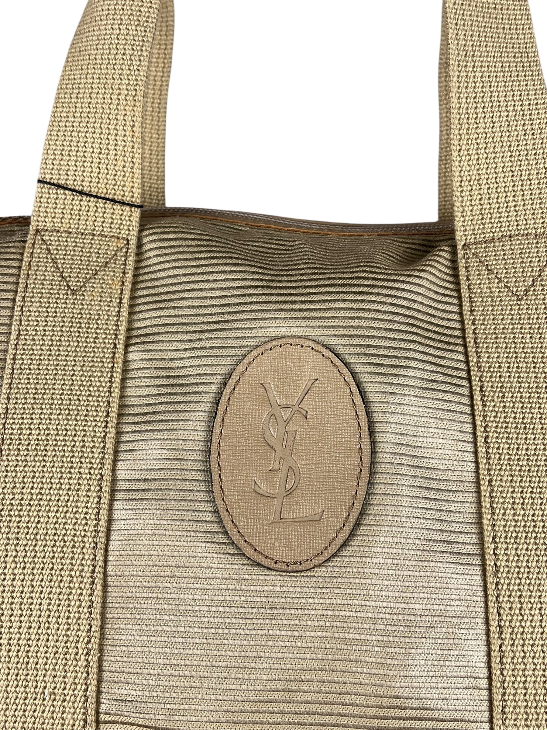 Yves Saint Laurent Vintage Duffle Bag Beige