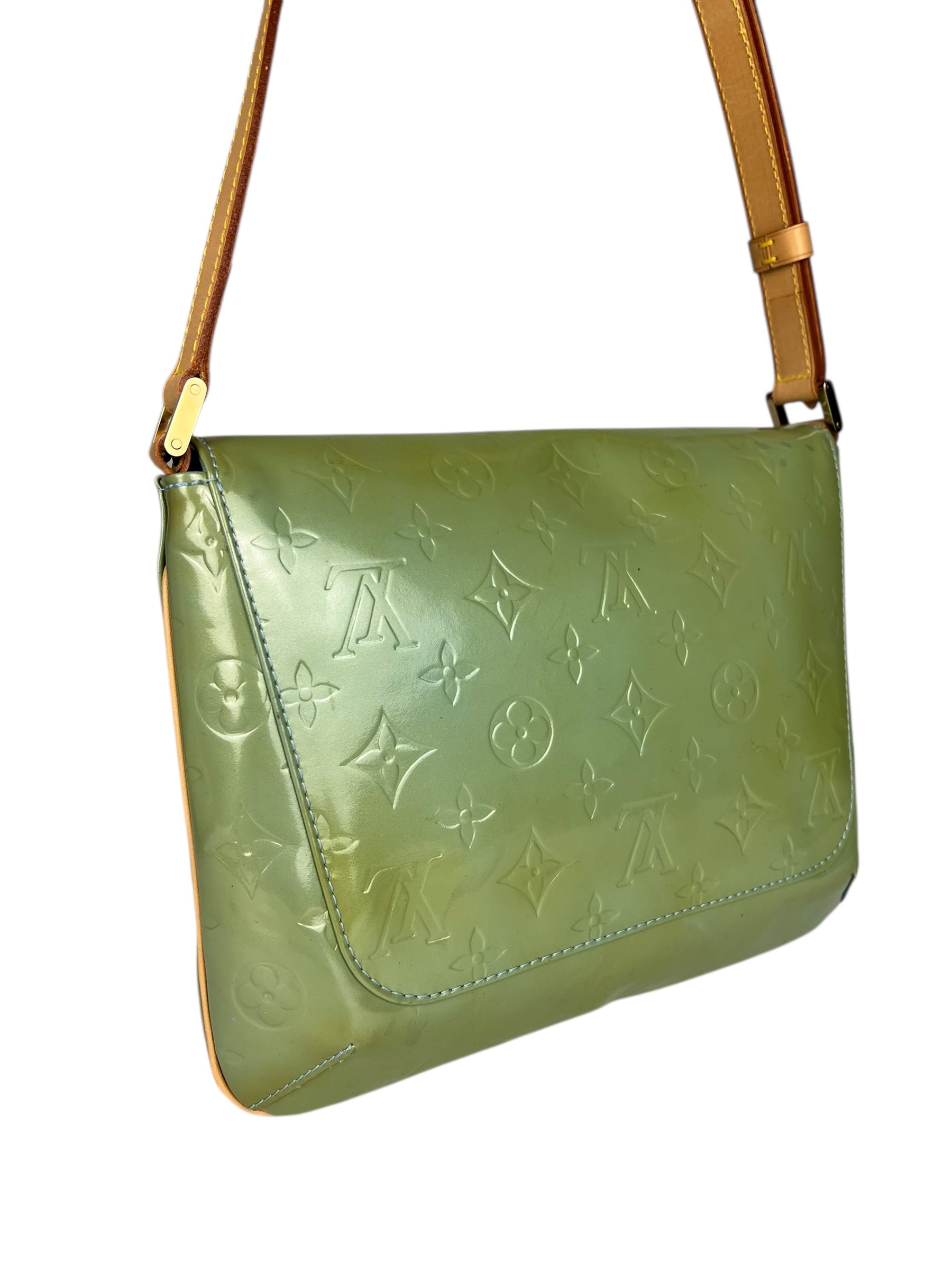 Louis Vuitton Monogram Vernis Green Thompson Shoulder Bag