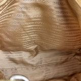 Prada Beige Nylon/Leather Shoulder Bag