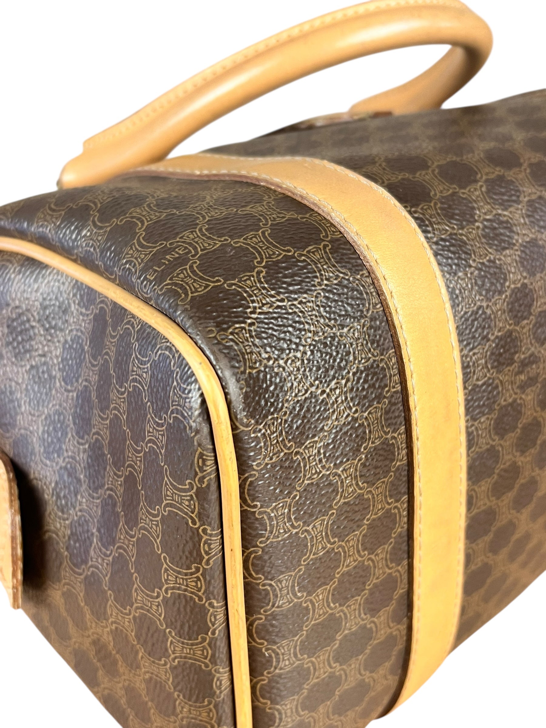 Celine Macadam Vintage Mini Boston Handbag