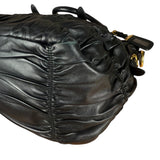 Prada Nappa Leather Ruffle Hobo Shoulder Bag
