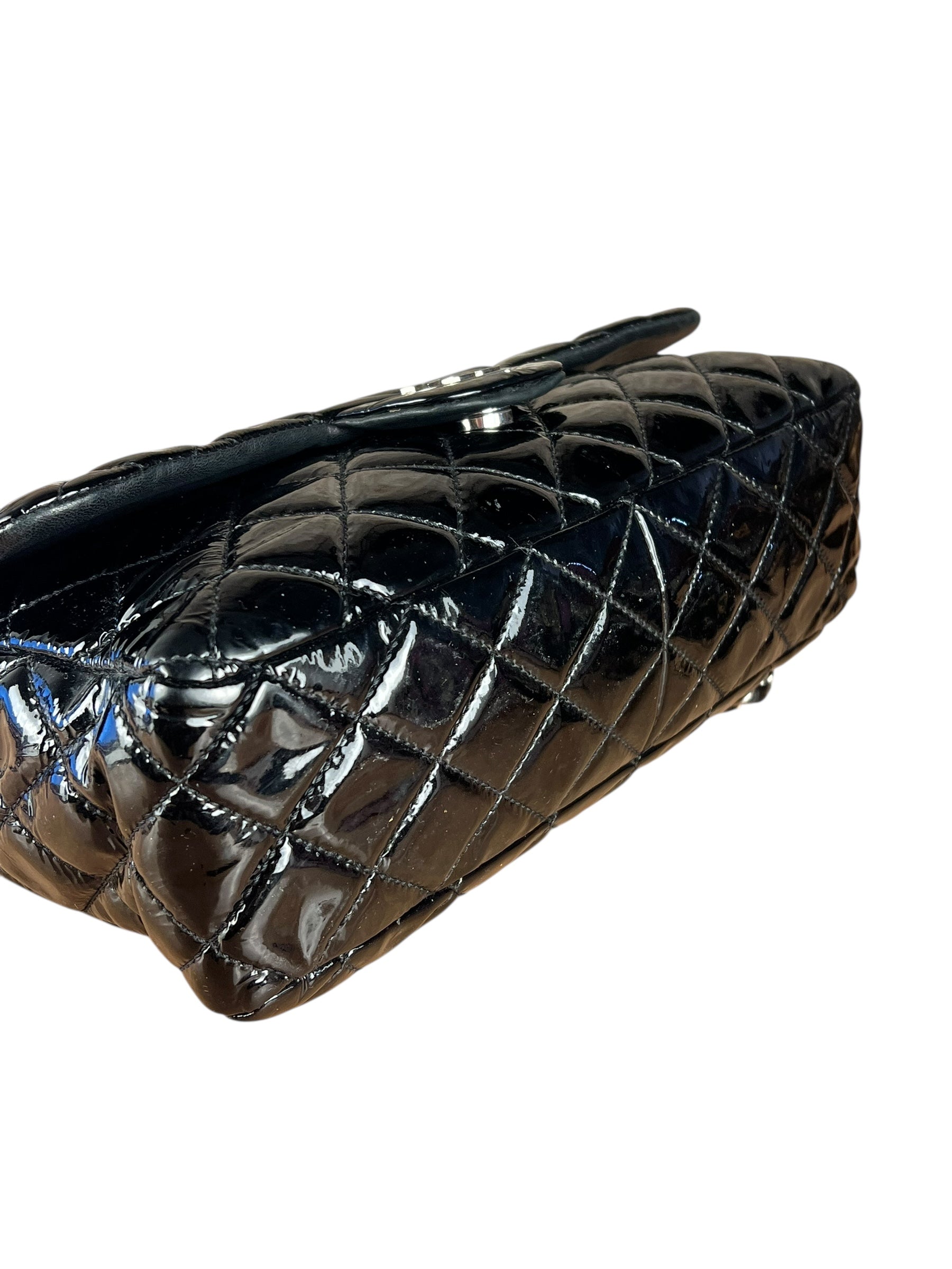 Chanel Black Patent Leather Classic Flap Bag ('08-'09)