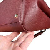 Burberry Vintage Leather Burgundy Handbag