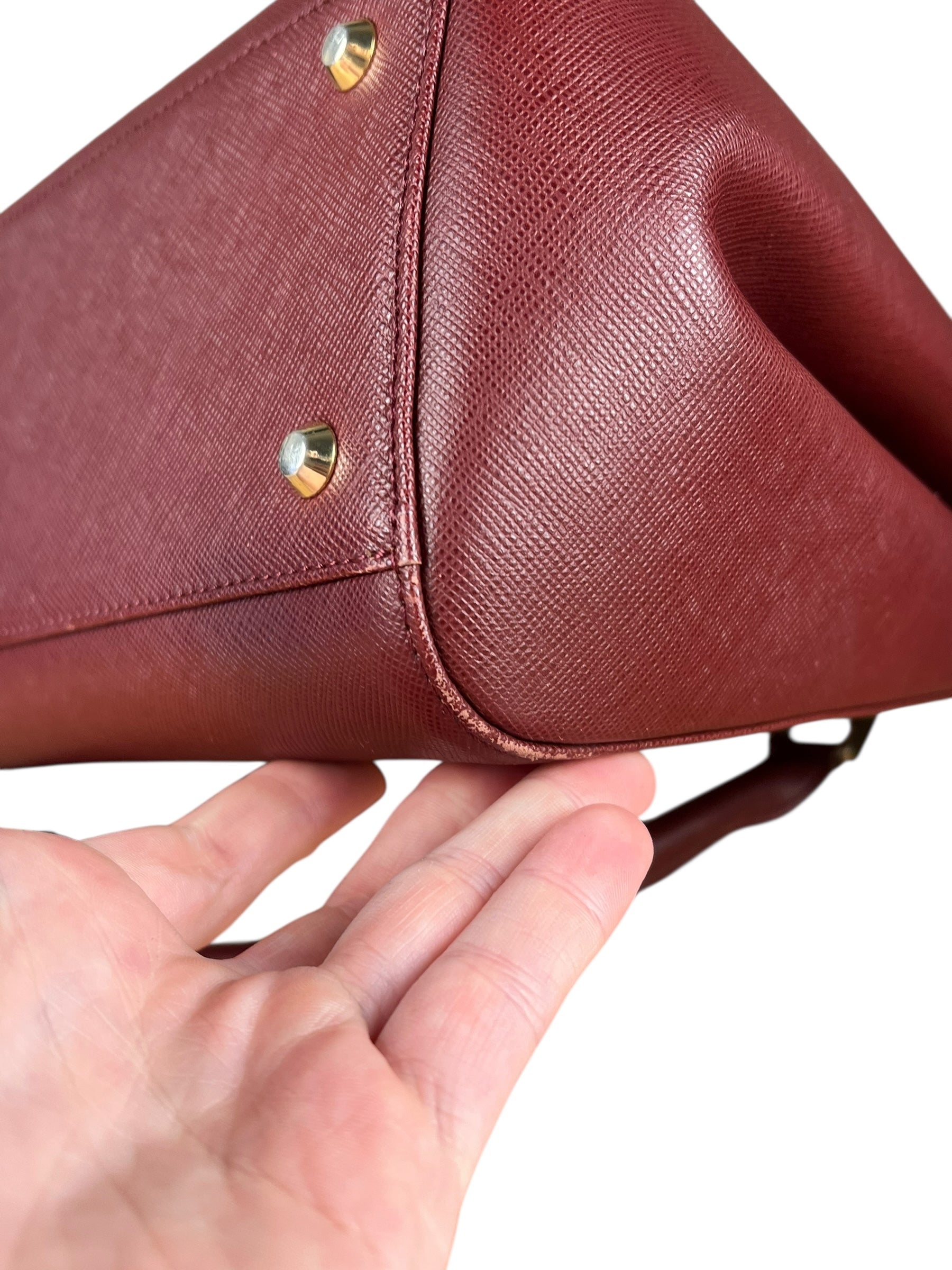 Burberry Vintage Leather Burgundy Handbag