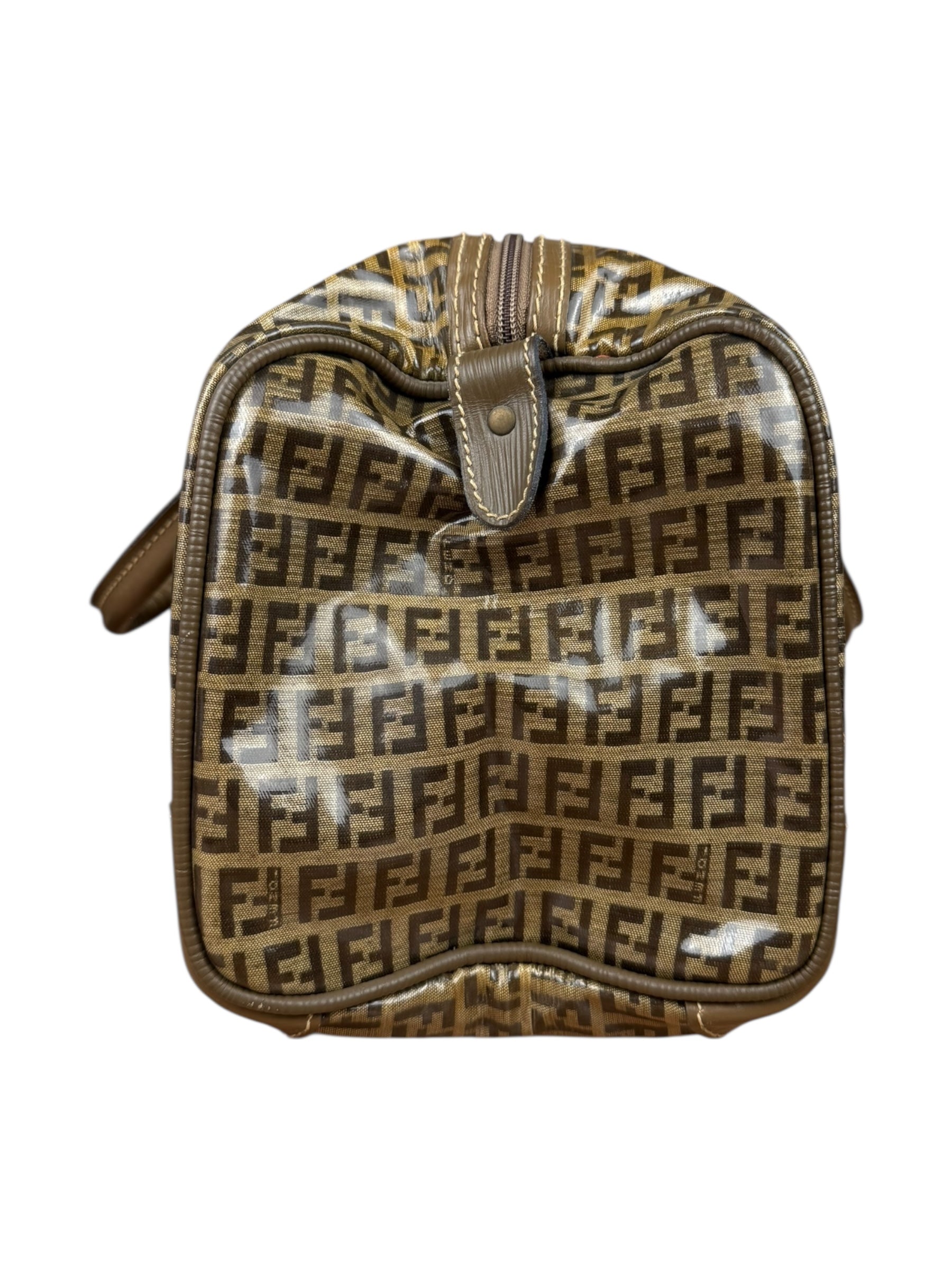 Fendi Vintage Zucchino PVC Boston Bag