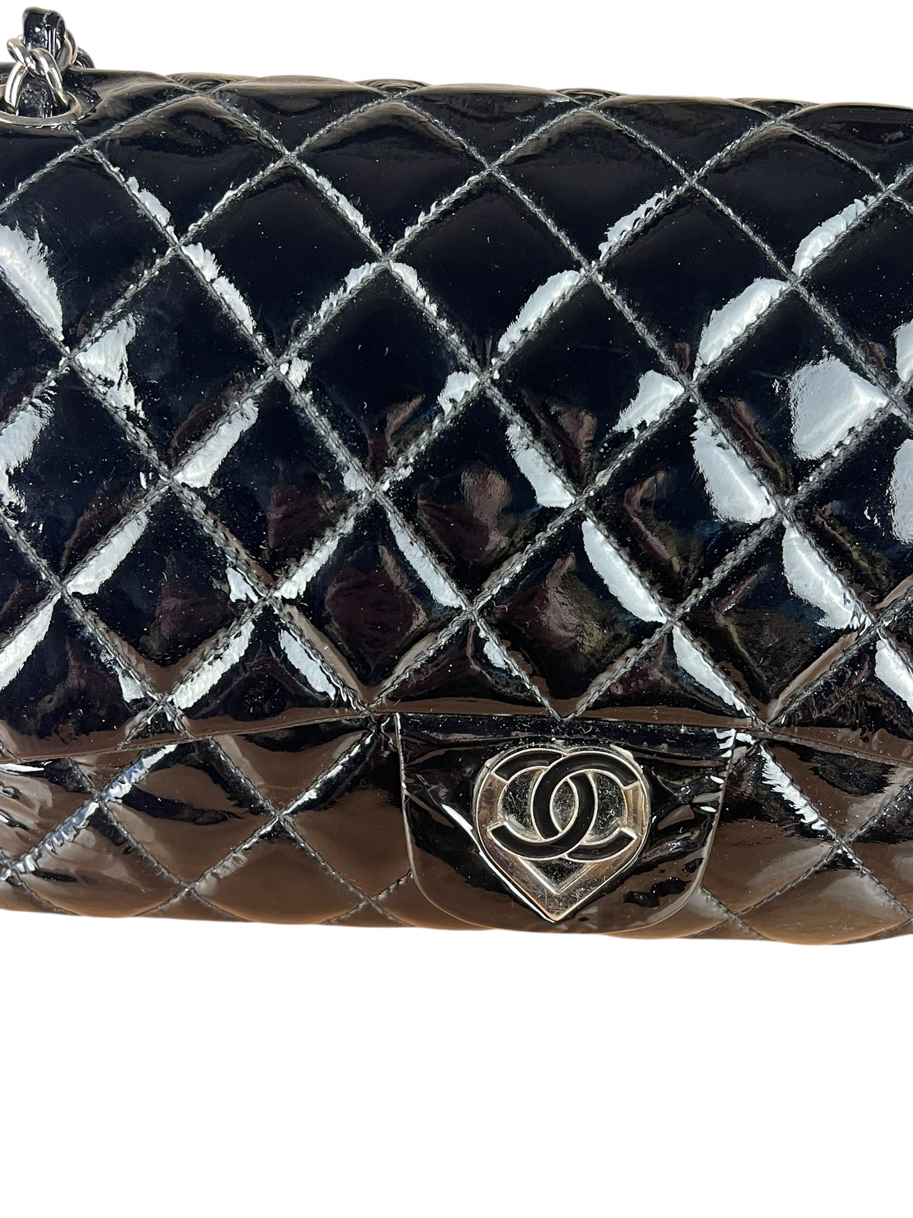 Chanel Black Patent Leather Classic Flap Bag ('08-'09)