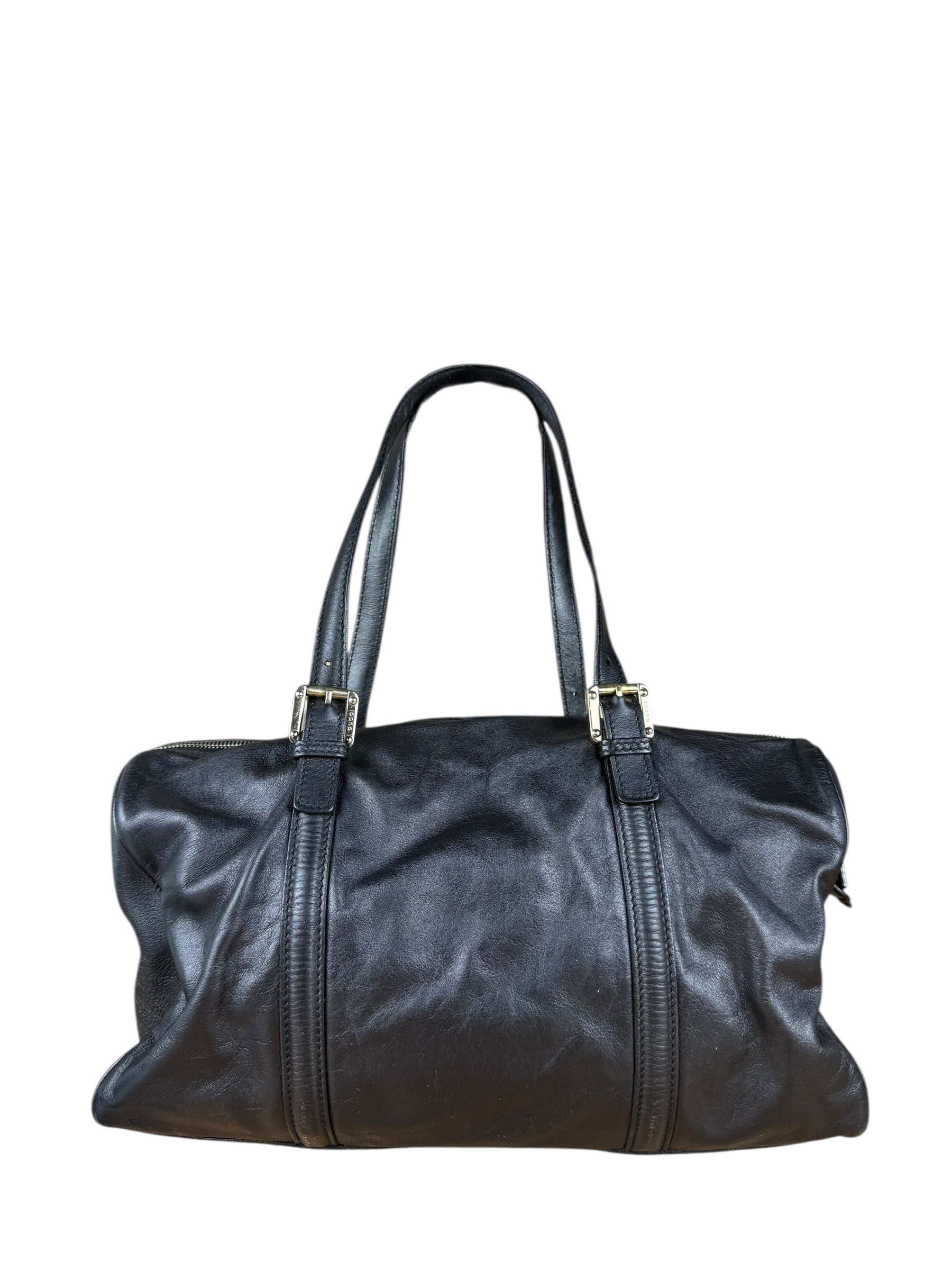 Gucci Britt Leather Boston Bag