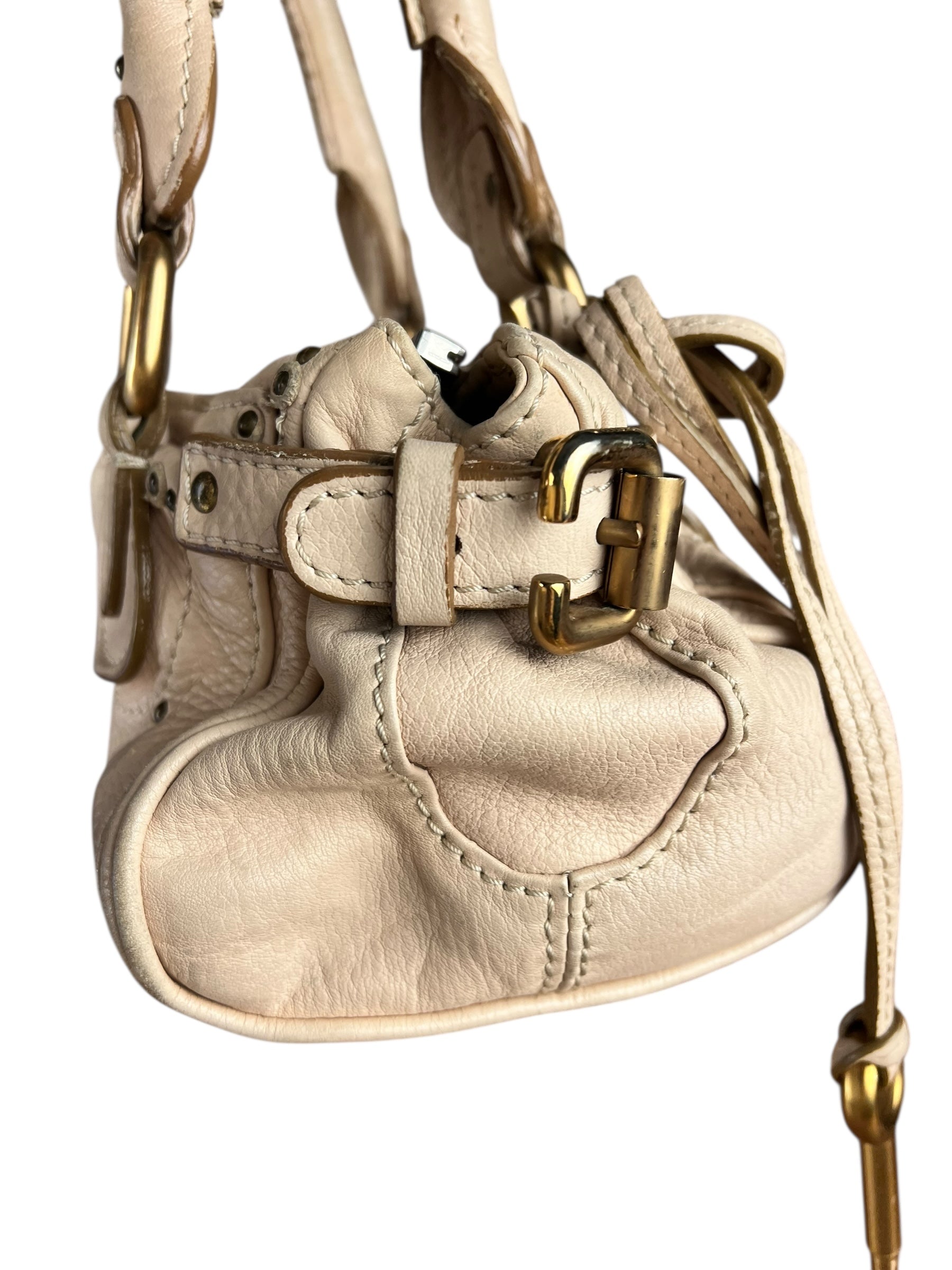 Chloe Vintage Mini Chloe Paddington Bag Beige
