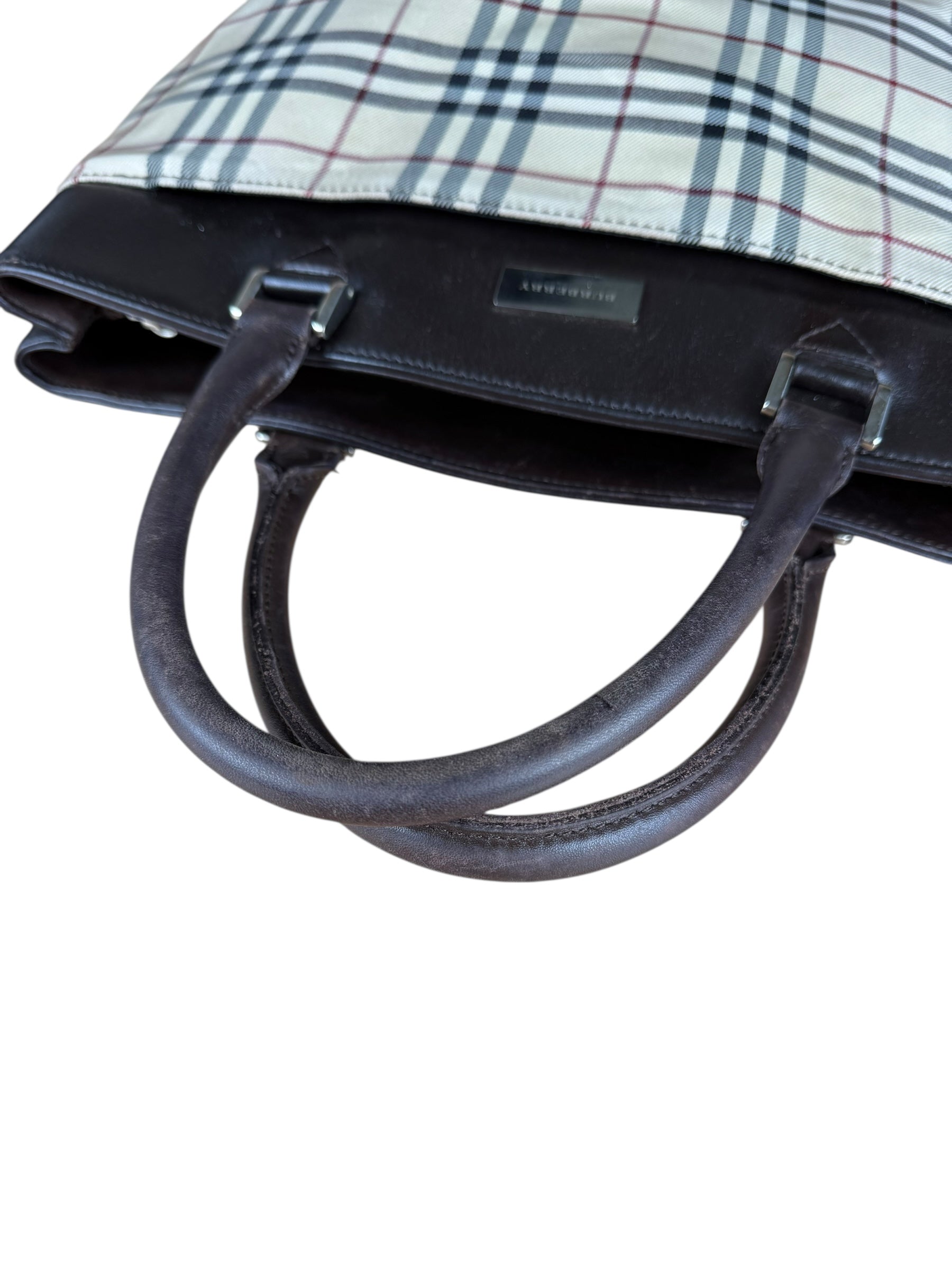 Burberry Nova Check Canvas Tote Bag
