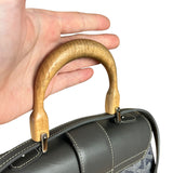 Goyard Mini Grey Goyardine Saigon Top Handle Bag