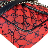 Gucci GG Red Marmont Flap Chain Shoulder Bag
