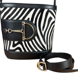 Gucci 73 Small Bucket Bag Zebra Print