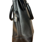 Louis Vuittonn Black Epi Lockit Handbag