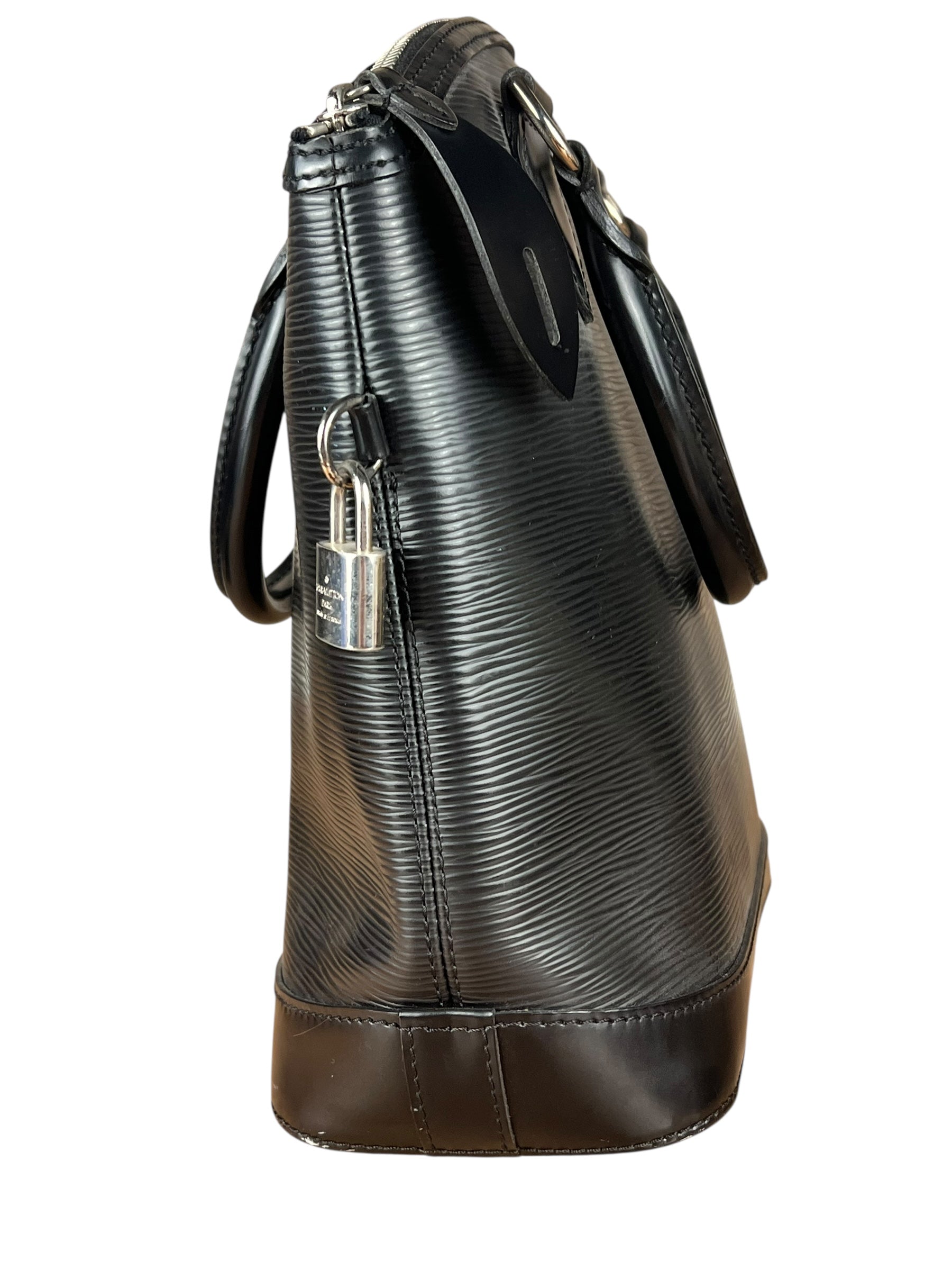 Louis Vuittonn Black Epi Lockit Handbag