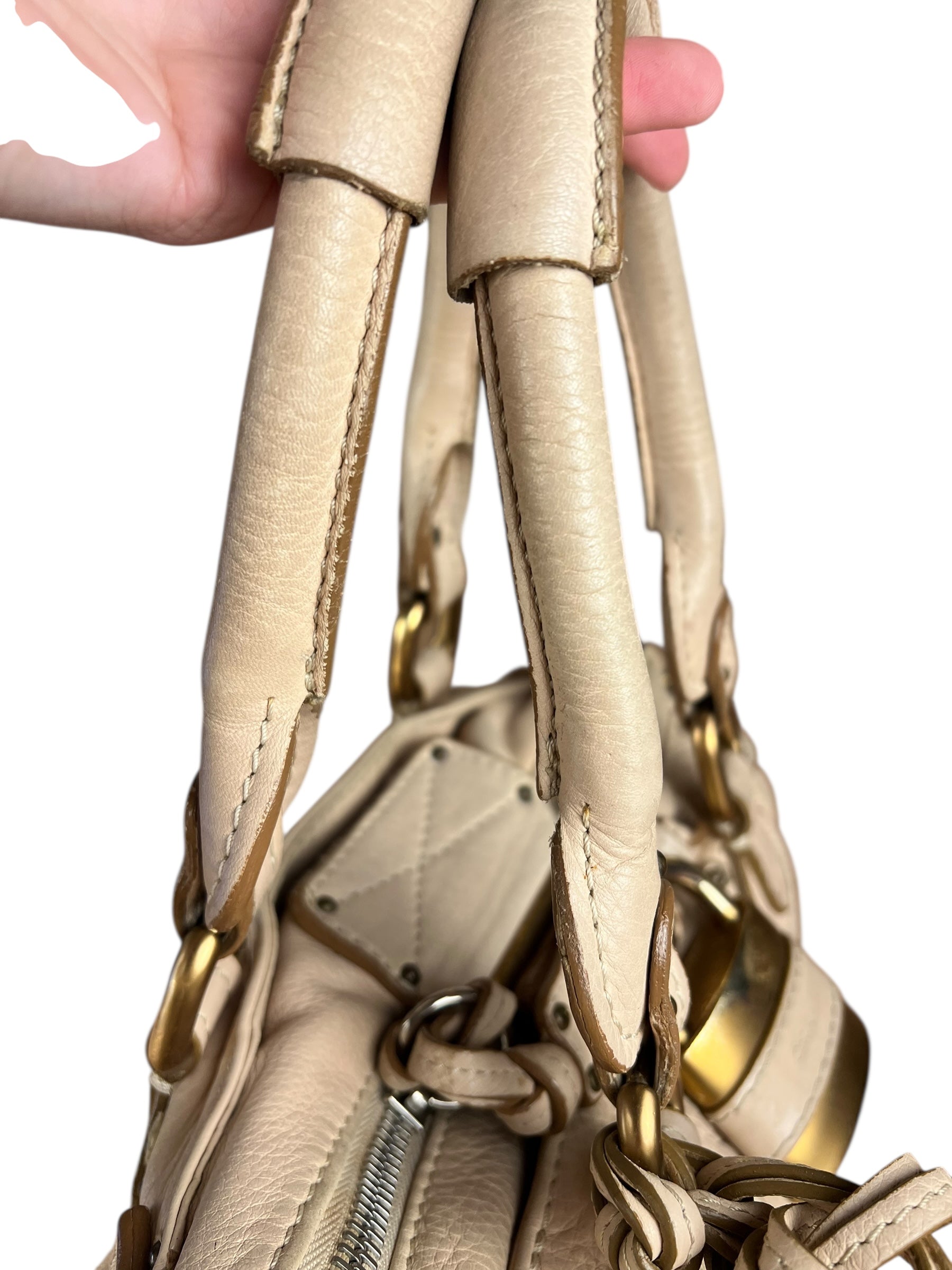 Chloe Vintage Mini Chloe Paddington Bag Beige
