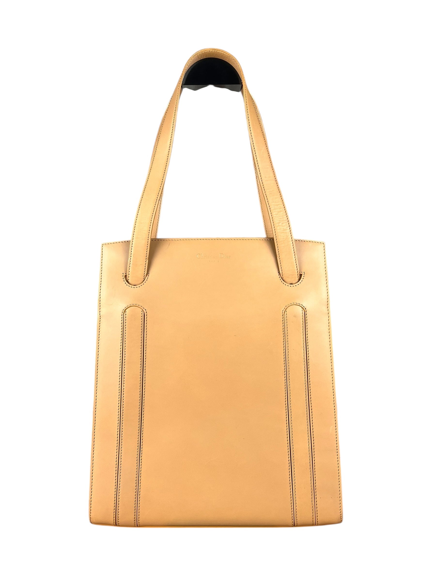Dior Brown Leather Shoulder Tote