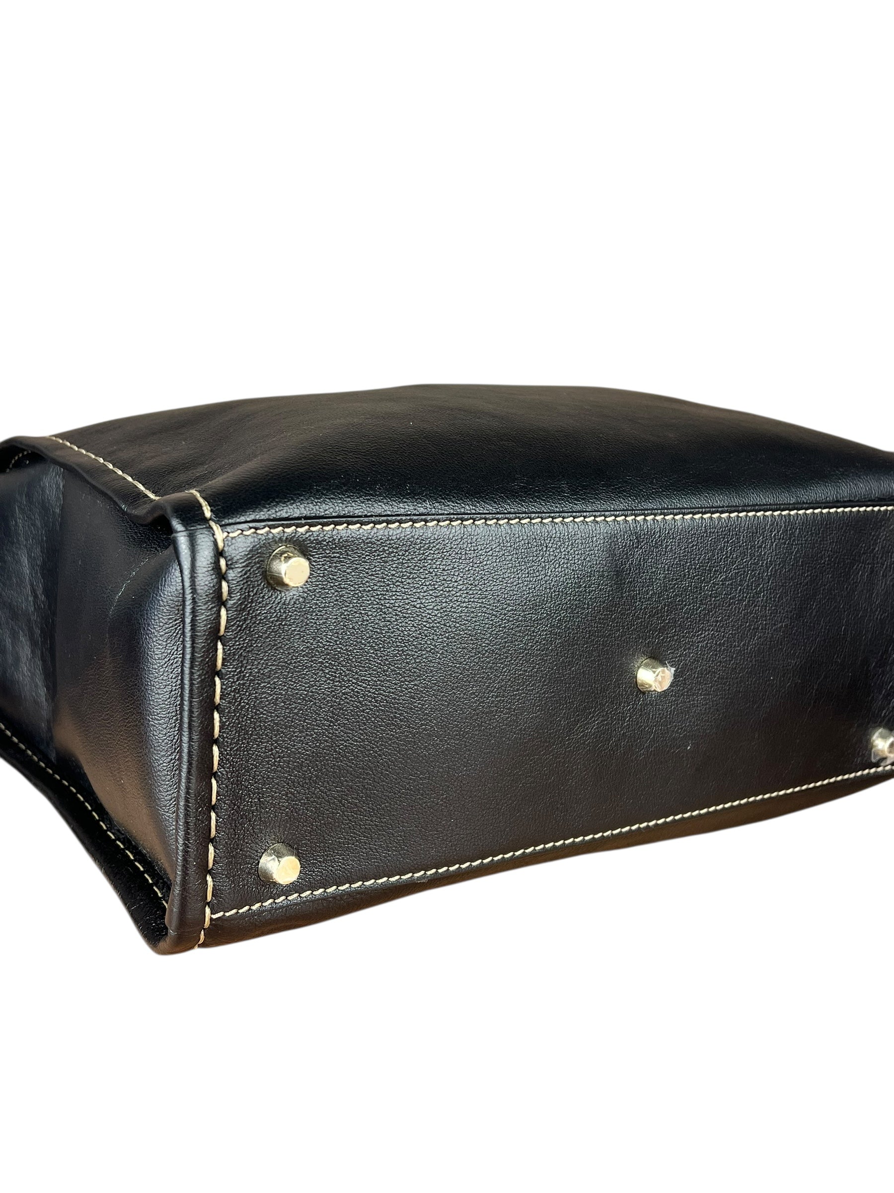 Chloe Edith Black Leather Tote Bag