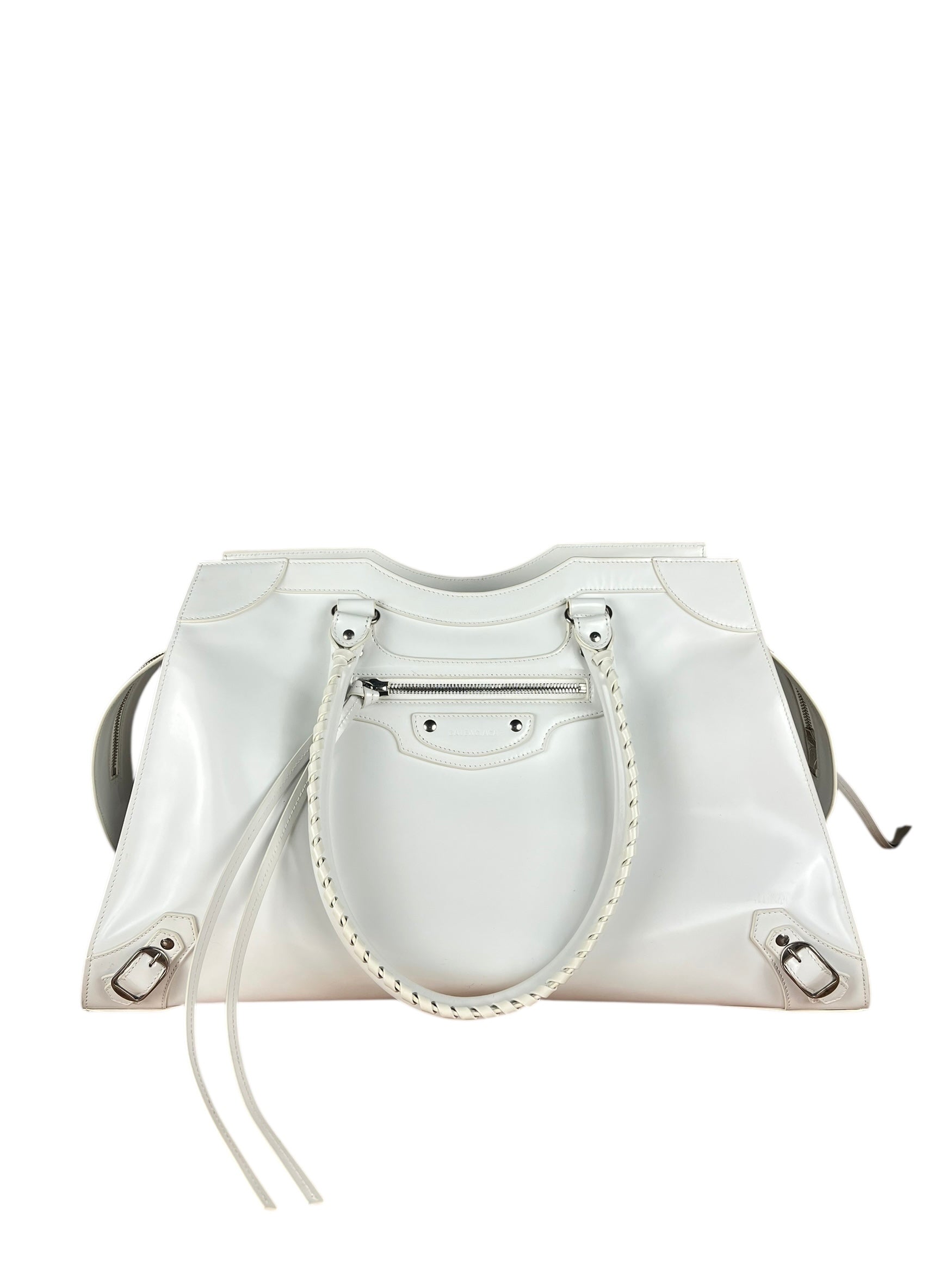 Balenciaga Grained White Neo Classic City Bag