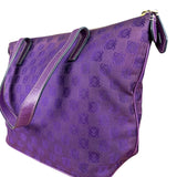 Loewe Vintage Purple Anagram Shoulder Tote