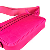 Gucci Hot Pink GG Rubber Effect Crossbody Bag