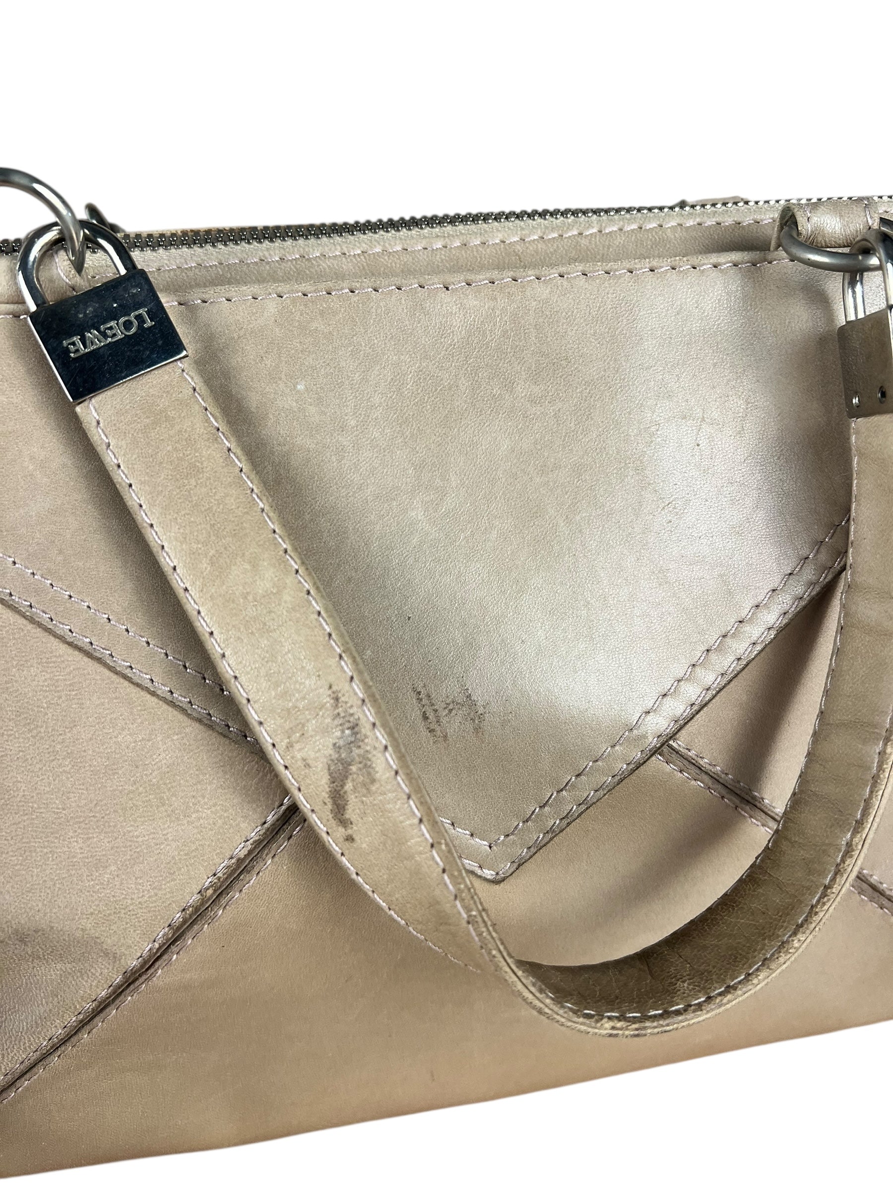 Loewe Vintage Leather Postal Handbag