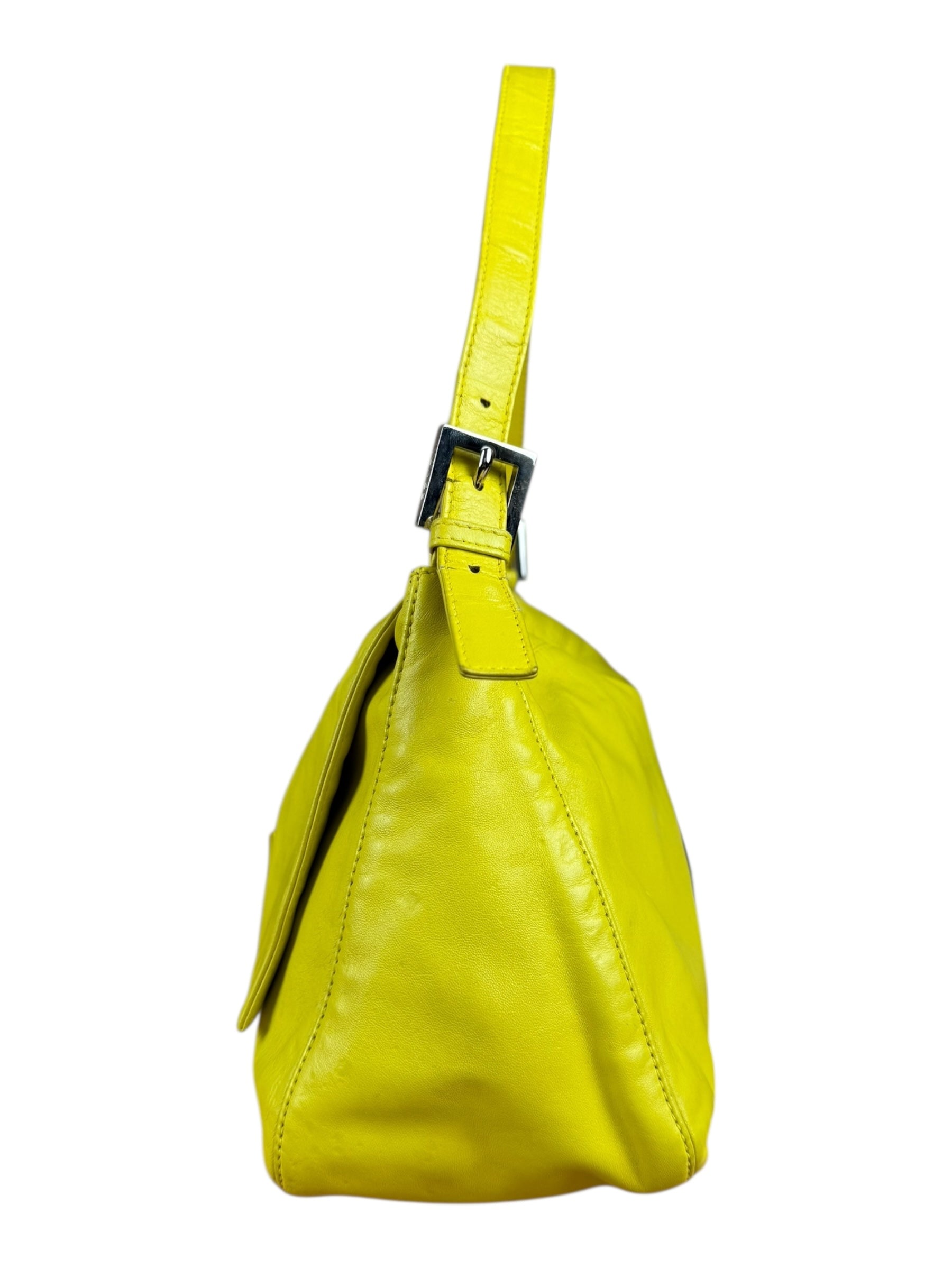 Fendi Yellow Leather Mamma Baguette