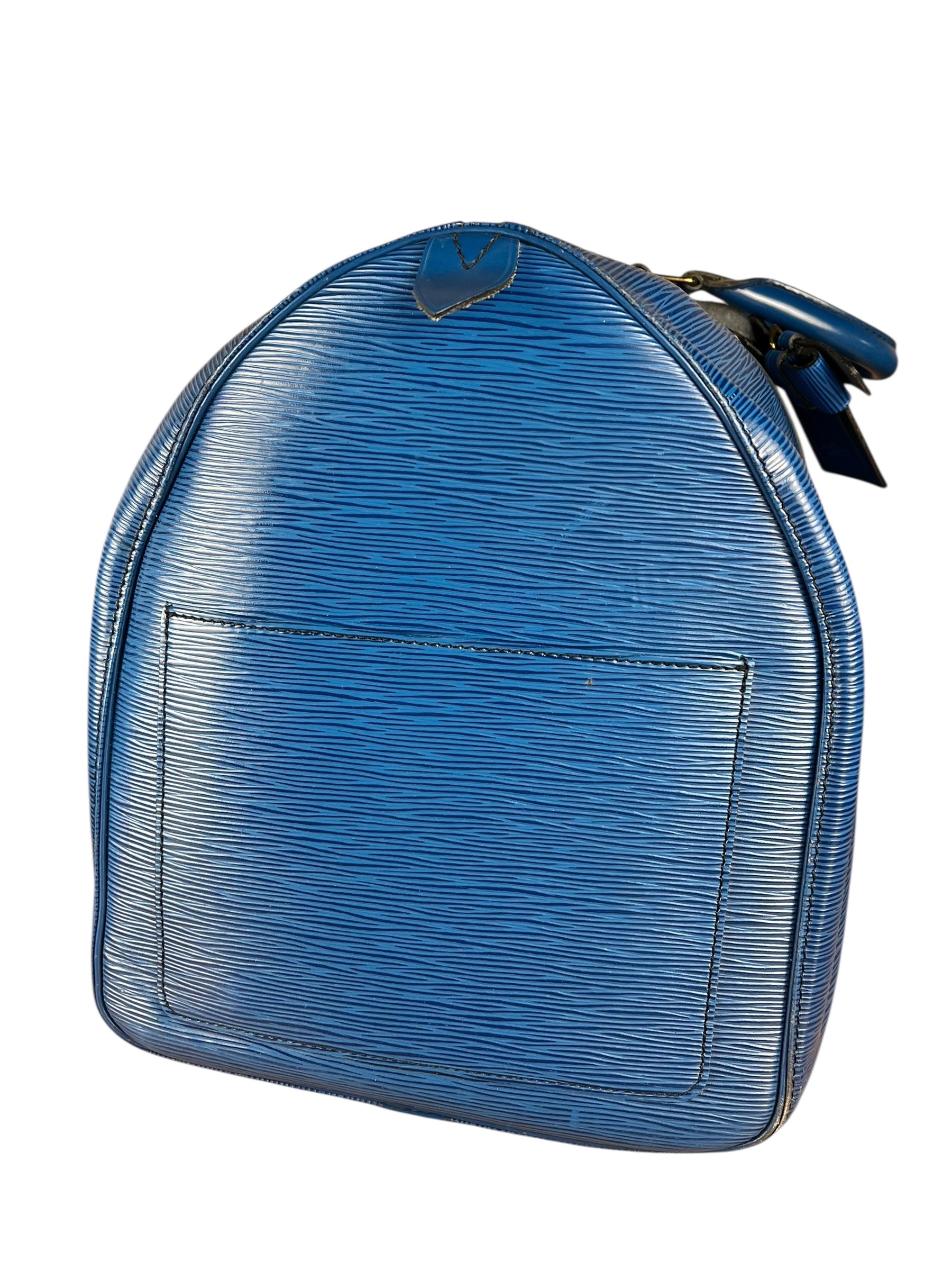 Louis Vuitton Blue Epi Keepall 55