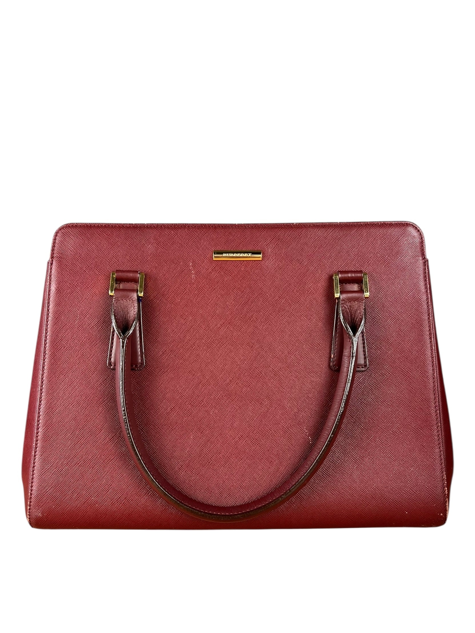 Burberry Vintage Leather Burgundy Handbag