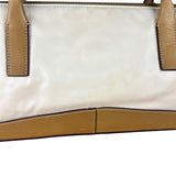 Prada Vintage White/Brown Top Handle Bag