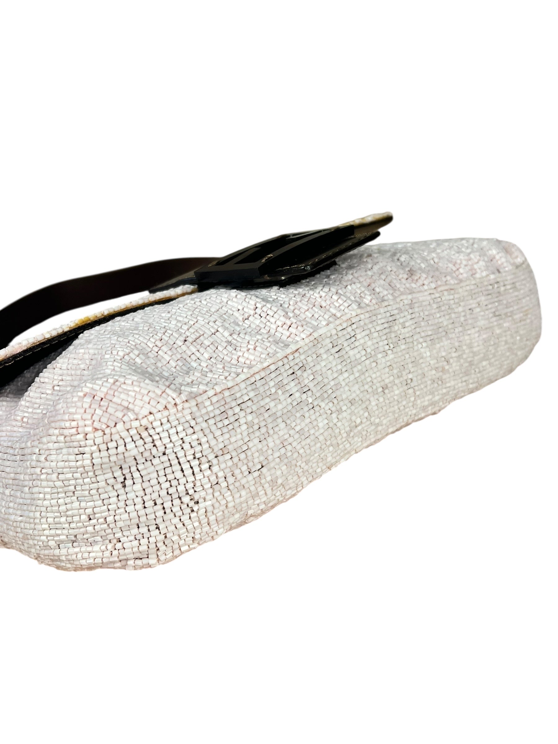 Fendi Pelle Rosa Beaded Baguette