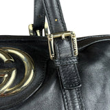 Gucci Britt Leather Boston Bag
