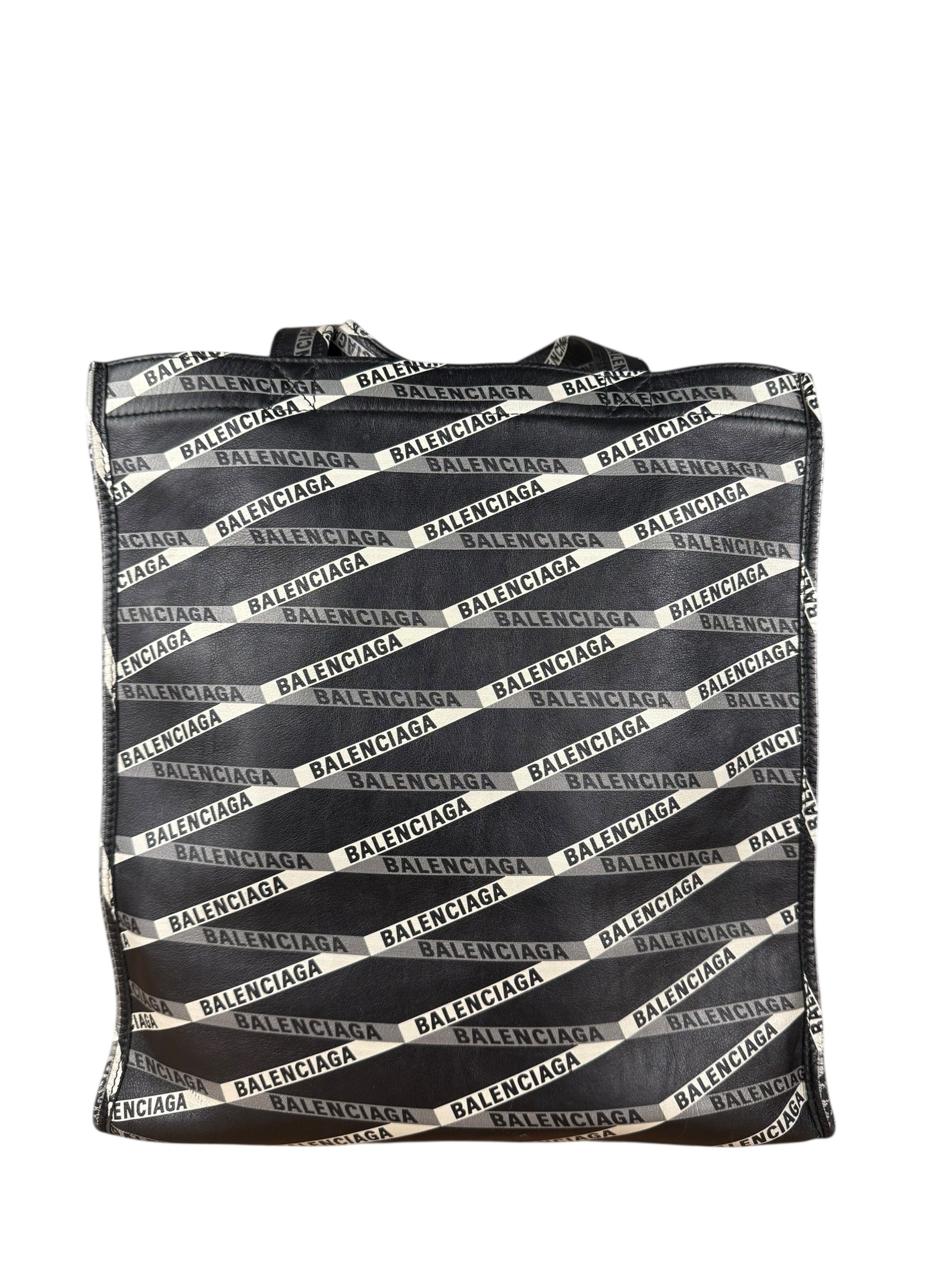 Balenciaga Diamond logo Print Shoulder Tote