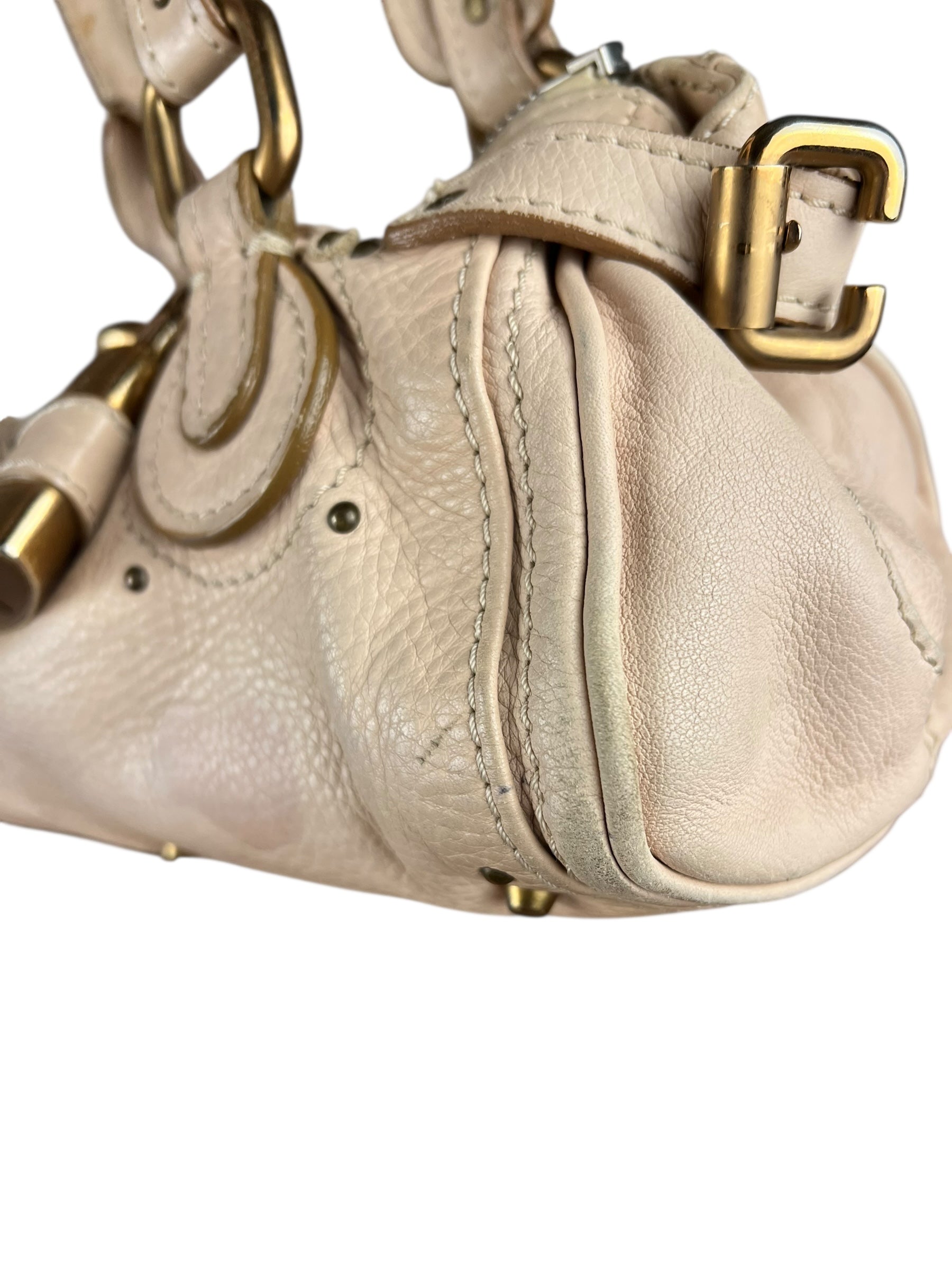 Chloe Vintage Mini Chloe Paddington Bag Beige