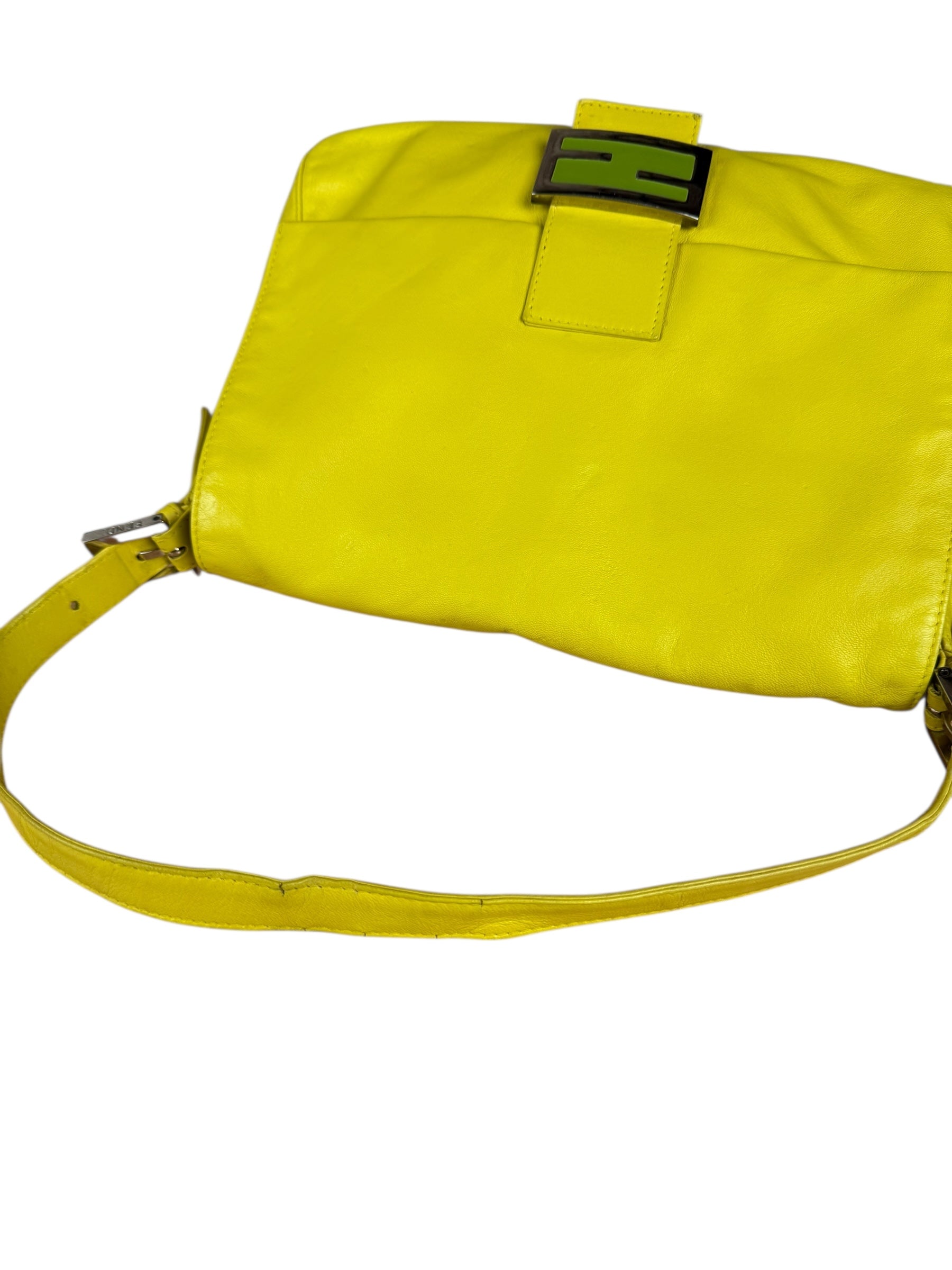 Fendi Yellow Leather Mamma Baguette