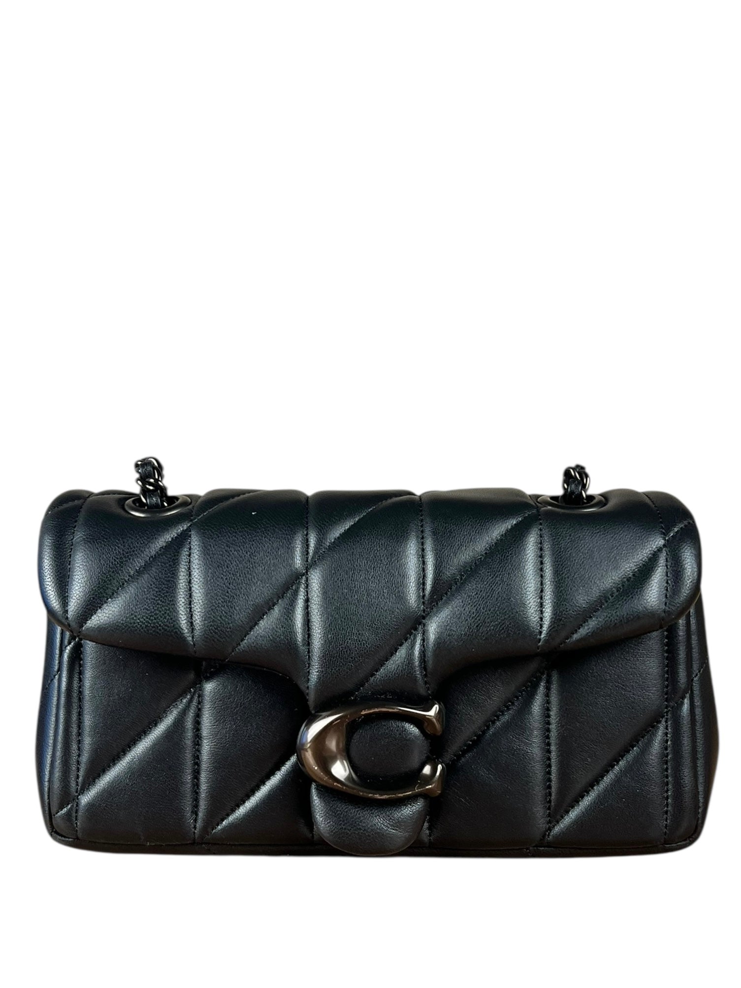 Coach Nappa Leather Black Tabby 18 Crossbody