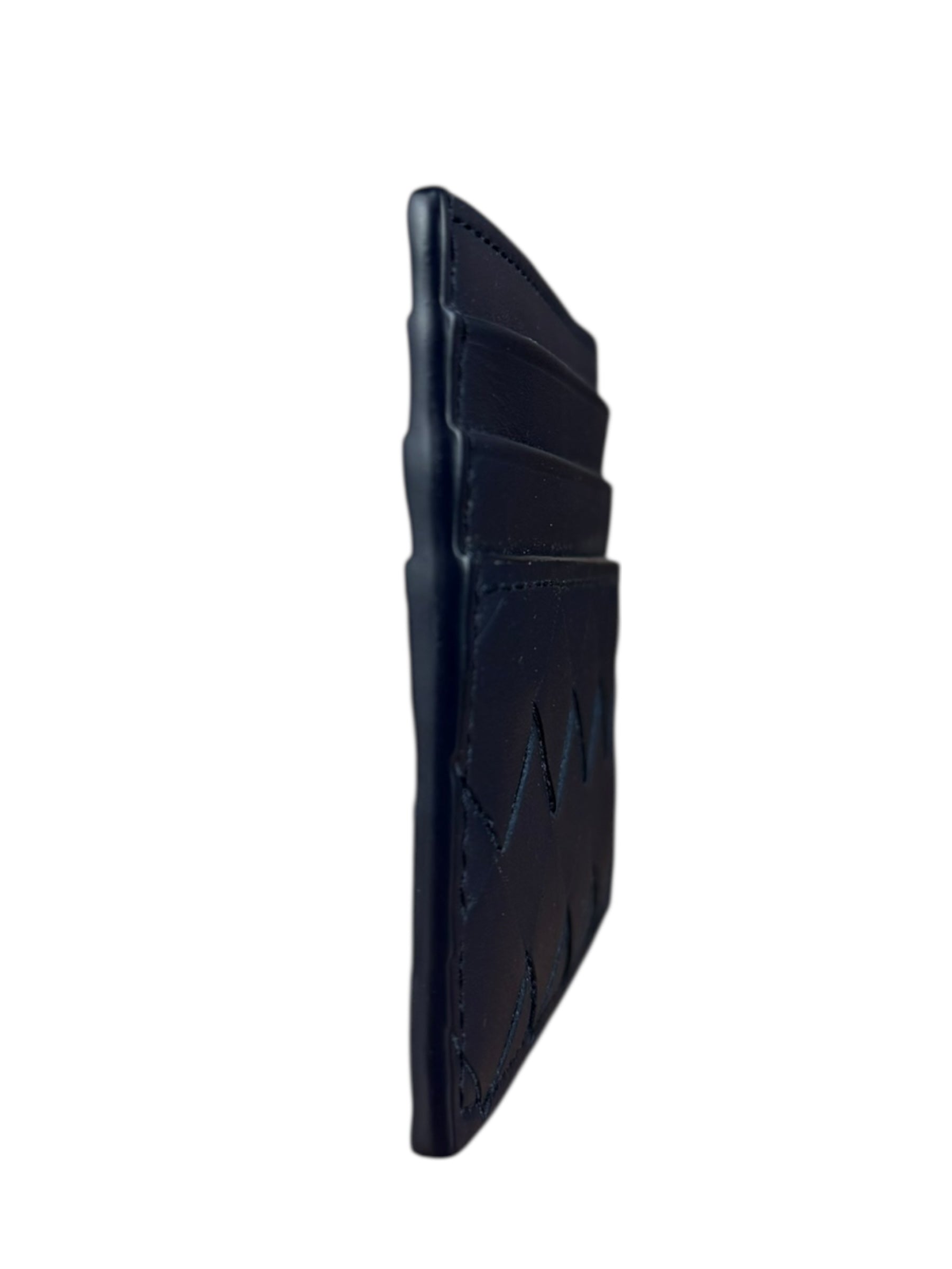 Bottega Veneta Intrecciato Cardholder Navy/Olive