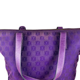 Loewe Vintage Purple Anagram Shoulder Tote