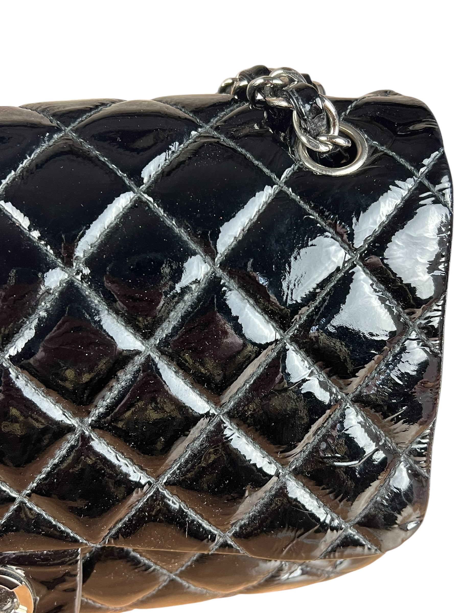 Chanel Black Patent Leather Classic Flap Bag ('08-'09)