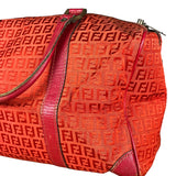 Fendi FF Vintage Boston Bag Red
